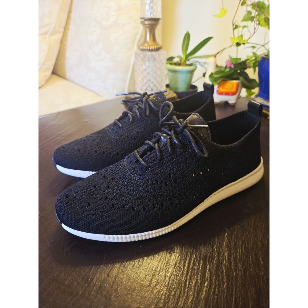 Cole Haan Wms 2 ZEROGRAND Stitchlite Black Knit/White Sz 8.5B W11511 NEW! $160 - Picture 4 of 14